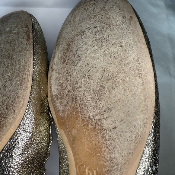 Chloe Silver Scalloped Women's Flats - Picture 4 of 9